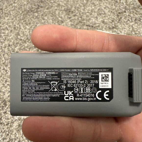 DJI Mini 2 Intelligent Flight Battery 2400mAh Model BWX161-2250-7.7 8.8V - Picture 3 of 4